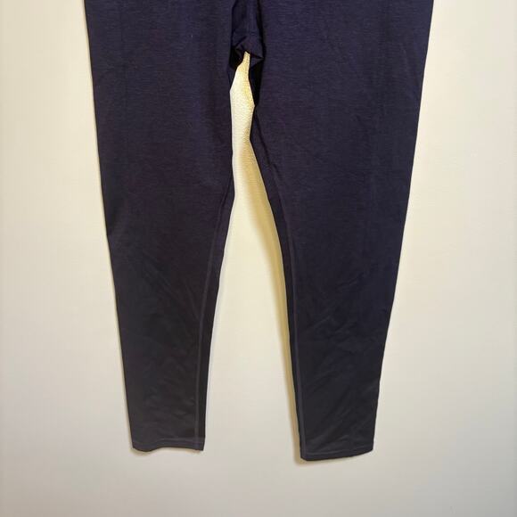 Tuff Athletics Navy Burnout Cropped High Rise Leggings Pockets Medium Activewear - Picture 3 of 8